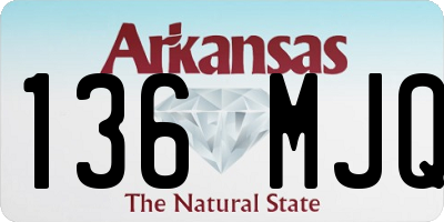 AR license plate 136MJQ