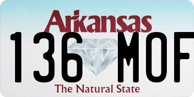 AR license plate 136MOF