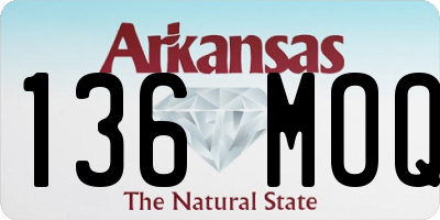 AR license plate 136MOQ