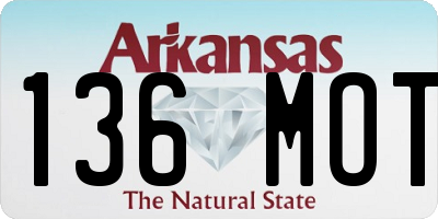 AR license plate 136MOT