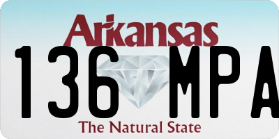 AR license plate 136MPA