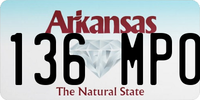 AR license plate 136MPO