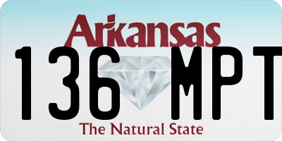 AR license plate 136MPT