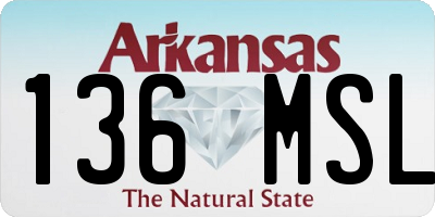 AR license plate 136MSL