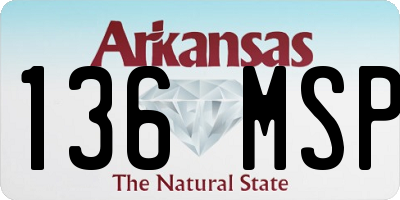 AR license plate 136MSP