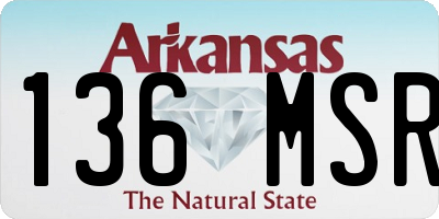 AR license plate 136MSR