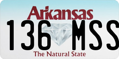 AR license plate 136MSS