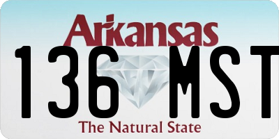 AR license plate 136MST