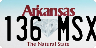 AR license plate 136MSX