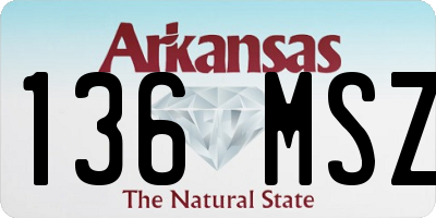 AR license plate 136MSZ