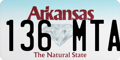 AR license plate 136MTA