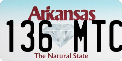 AR license plate 136MTC