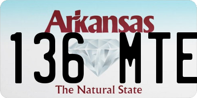 AR license plate 136MTE