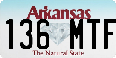 AR license plate 136MTF