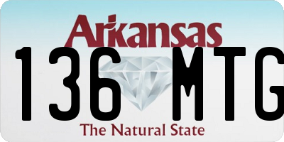 AR license plate 136MTG
