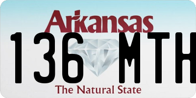 AR license plate 136MTH