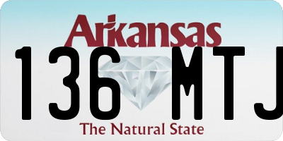 AR license plate 136MTJ