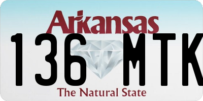 AR license plate 136MTK