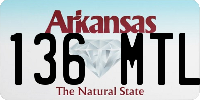 AR license plate 136MTL