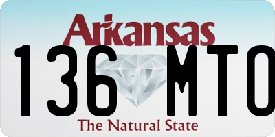 AR license plate 136MTO