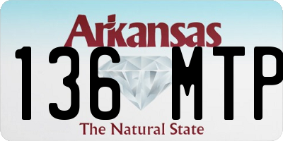 AR license plate 136MTP