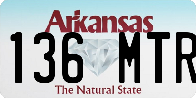 AR license plate 136MTR
