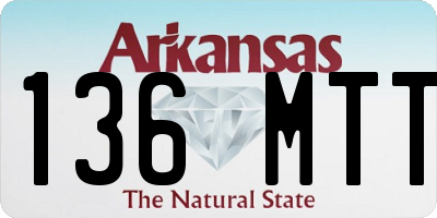AR license plate 136MTT