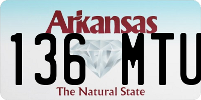 AR license plate 136MTU