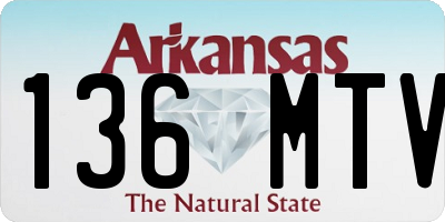 AR license plate 136MTV