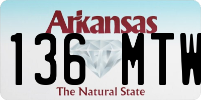 AR license plate 136MTW