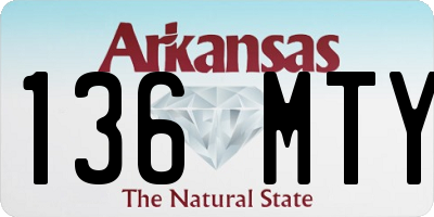 AR license plate 136MTY