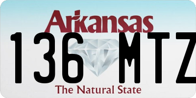 AR license plate 136MTZ