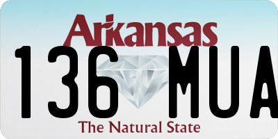 AR license plate 136MUA