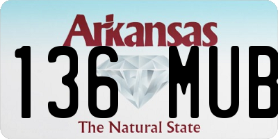 AR license plate 136MUB
