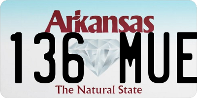 AR license plate 136MUE