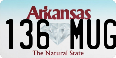 AR license plate 136MUG