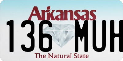 AR license plate 136MUH