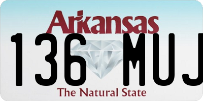 AR license plate 136MUJ