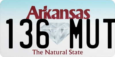 AR license plate 136MUT