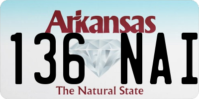 AR license plate 136NAI