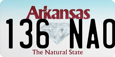 AR license plate 136NAO