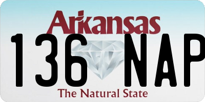 AR license plate 136NAP