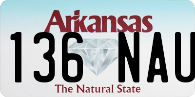 AR license plate 136NAU