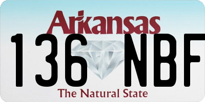AR license plate 136NBF
