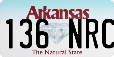 AR license plate 136NRC