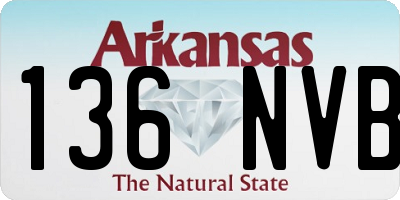 AR license plate 136NVB