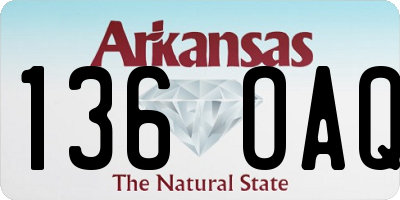 AR license plate 136OAQ