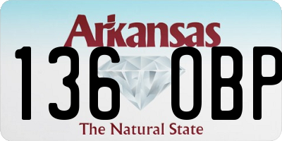 AR license plate 136OBP