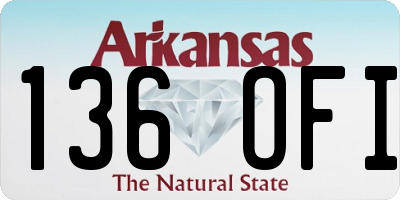 AR license plate 136OFI
