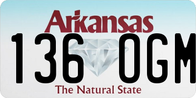 AR license plate 136OGM